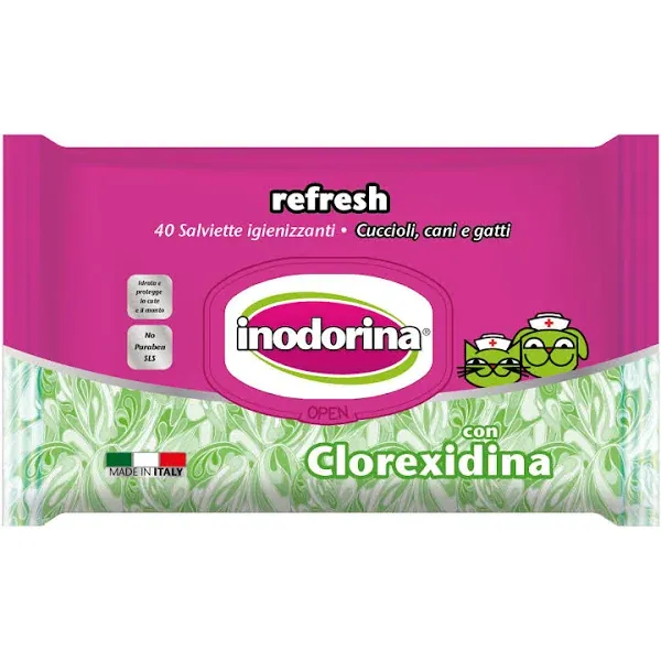 Salviette inodorina clorexidina 40 pz