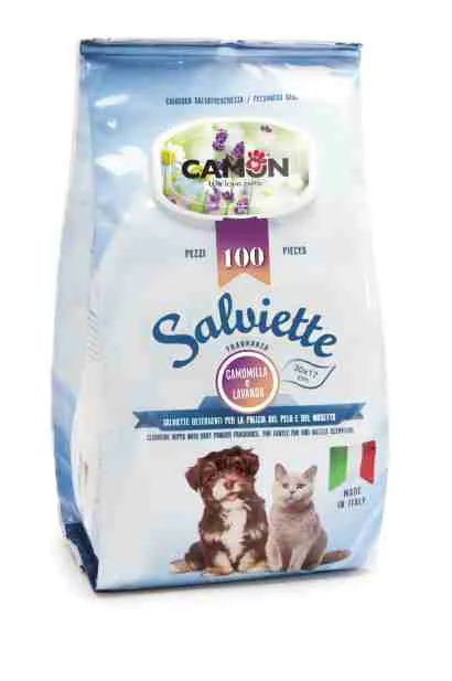 Salviette camon lavanda e camomilla 100 pz