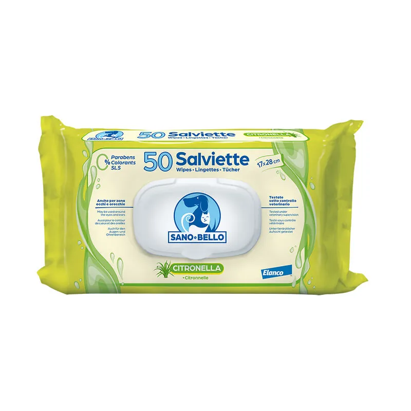 Salviette elanco citronella 50 pz