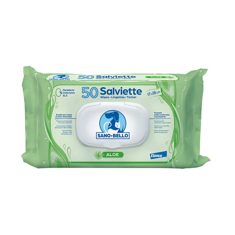 Salviette elanco aloe 50 pz