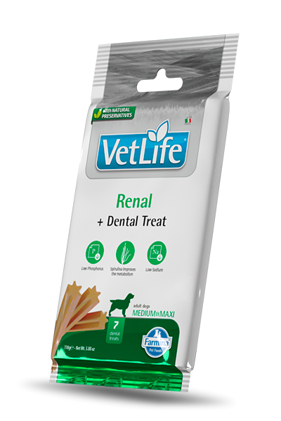 Vet life dog snack renal adult medio maxi 110 gr