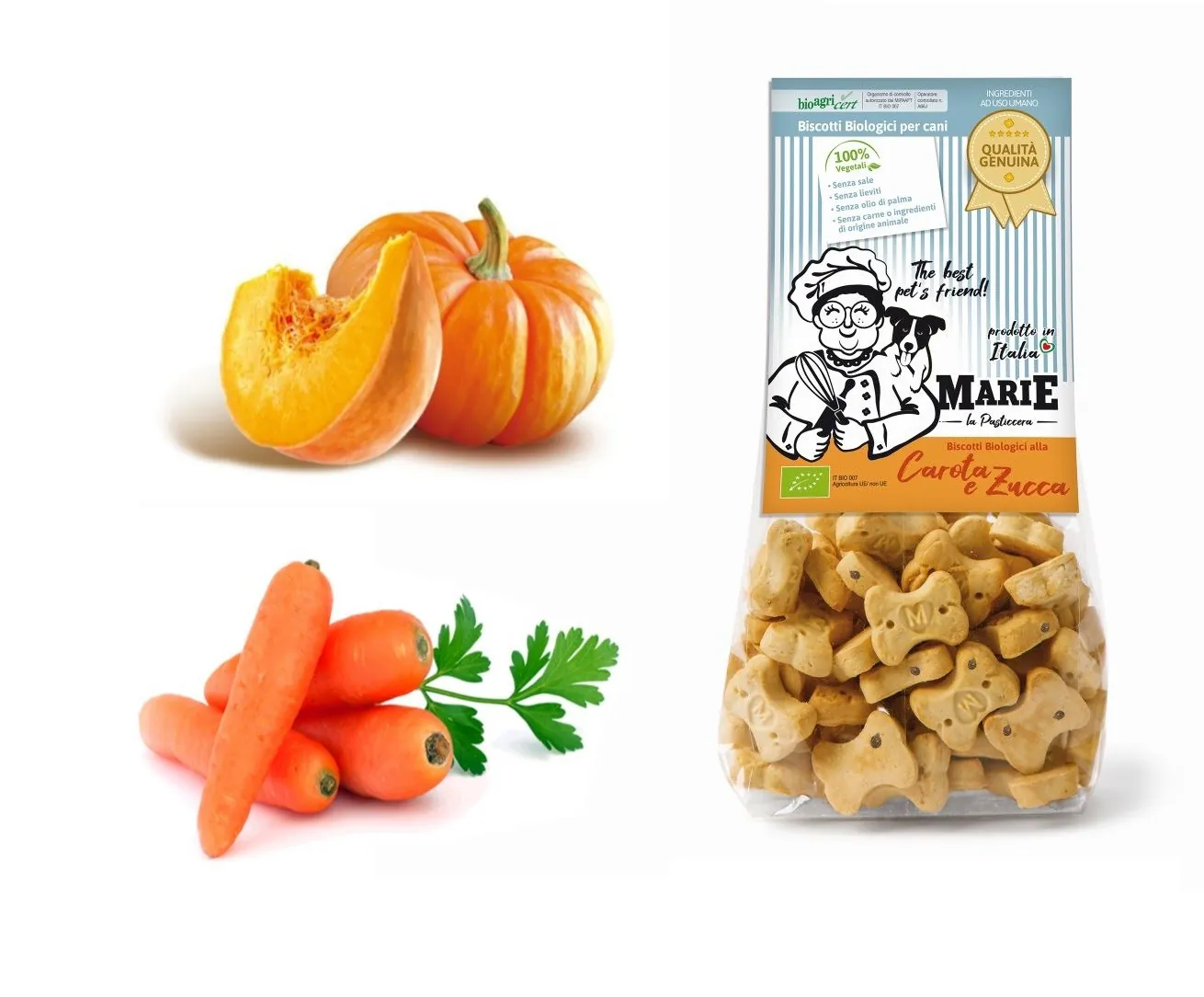 Biscotto biologico alla carota e zucca 210 gr