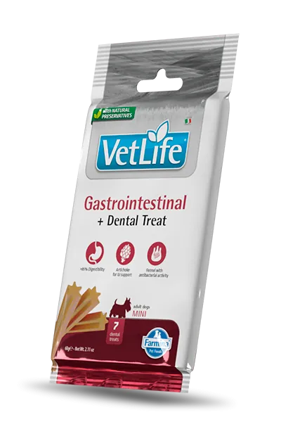 Vet life dog snack gastrointestinal mini 60 gr