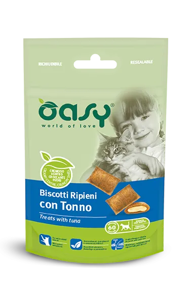 Oasy snack cat biscotti tonno 60 gr