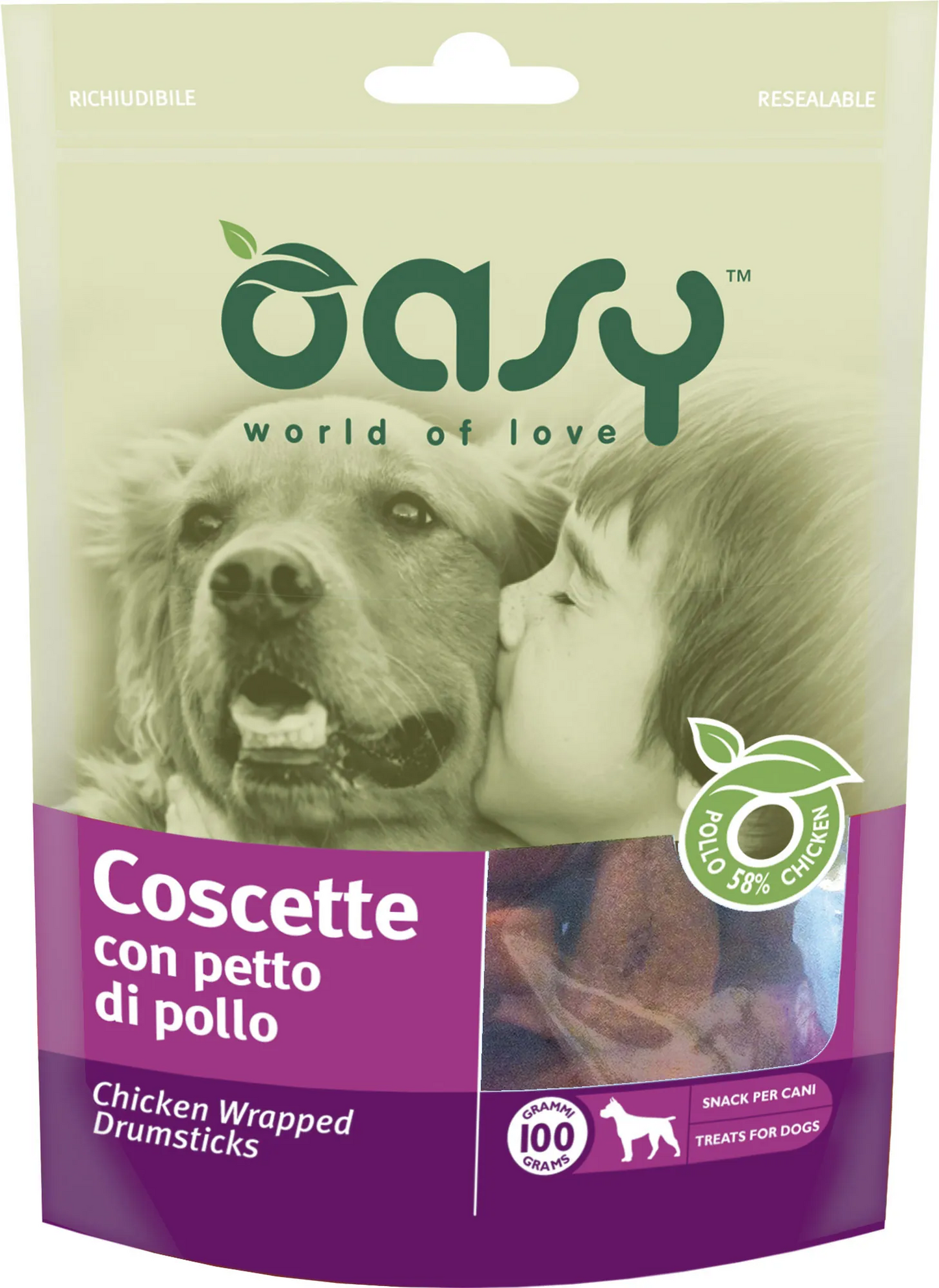 Oasy snack coscette di pollo 100 gr