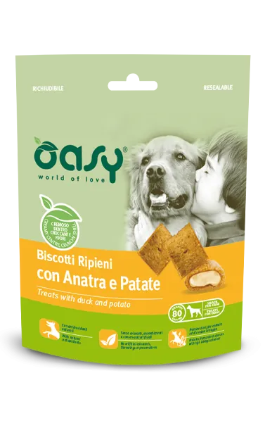 Oasy snack biscotti anatra e patate 80 gr