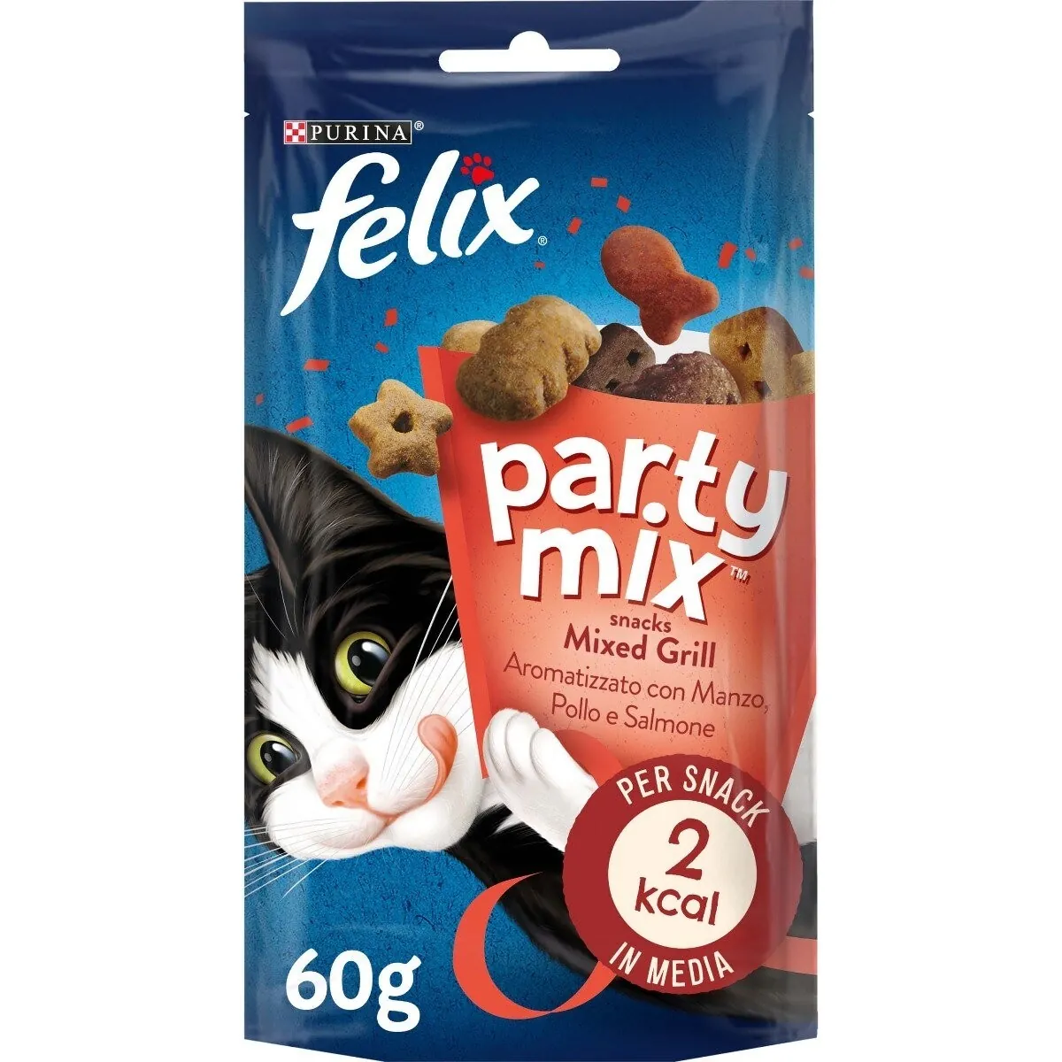Felix party mix manzo pollo e salmone 60 gr