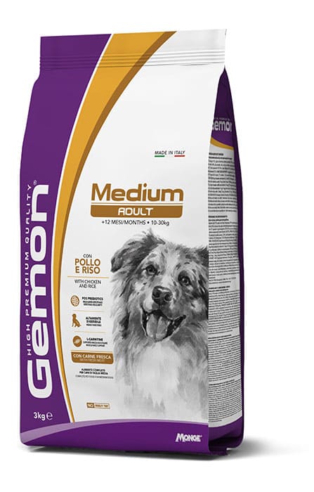 Gemon Cane Adult Medio Pollo 3 Kg
