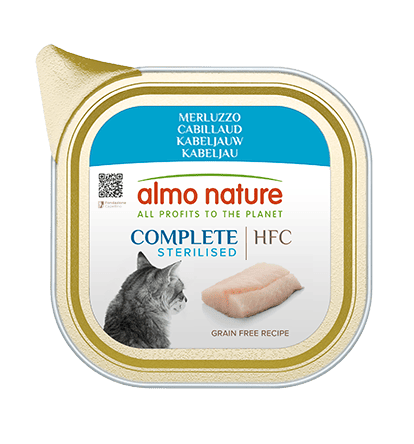 Hfc Gatto Complete Sterilizzato Merluzzo Vaschetta 85 Gr 17x