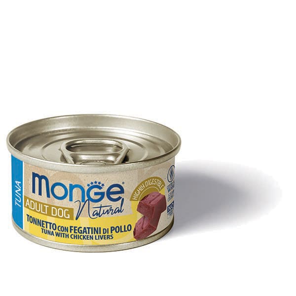 Monge Puppy Tonnetto E Fegatini Di Pollo Cane Natural Lattina 95 Gr 24x