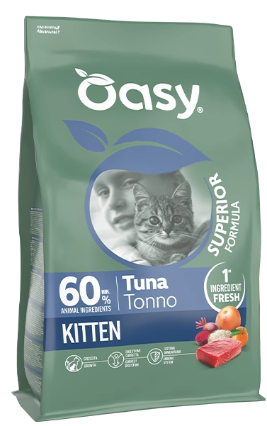 Oasy Gatti Gattini Superior Kitten Tonno 1,5 Kg