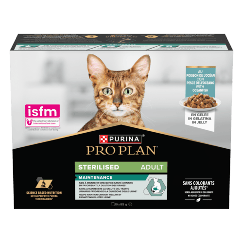 Pro Plan Gatto Sterilized In Gelatina Con Pesce Dell'oceano Multipack 10 x 85 Gr 4x