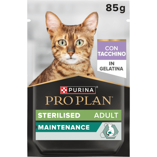 Pro Plan Gatto Sterilized In Gelatina Con Tacchino Multipack 10 x 85 Gr 4x
