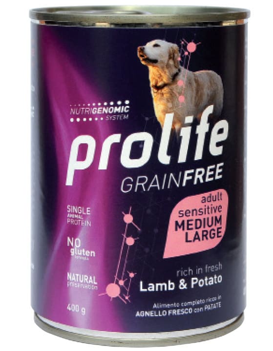 Prolife Cane Adult Medium Large Agnello E Patate Lattina 400 Gr 6x