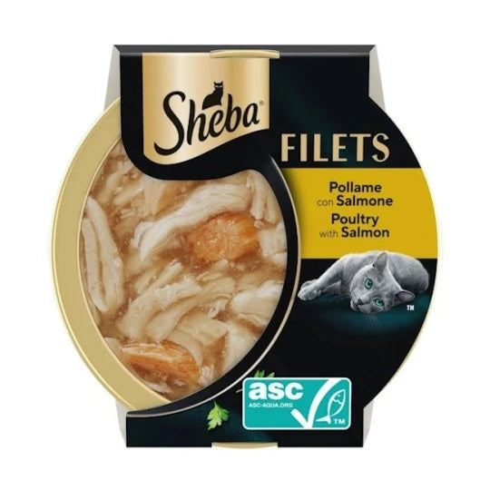 Sheba Filets Pollame E Salmone 60 Gr 32x