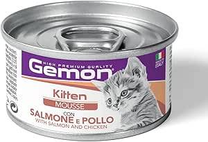 Gemon Gatto Kitten Mousse Salmone E Pollo 85 Gr 24x