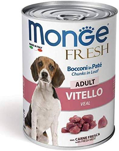 Monge Fresh Cane Adult Vitello 400 Gr 24x