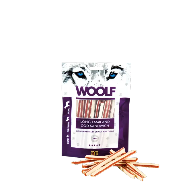 Woolf sandwich di agnello e merluzzo 100 gr