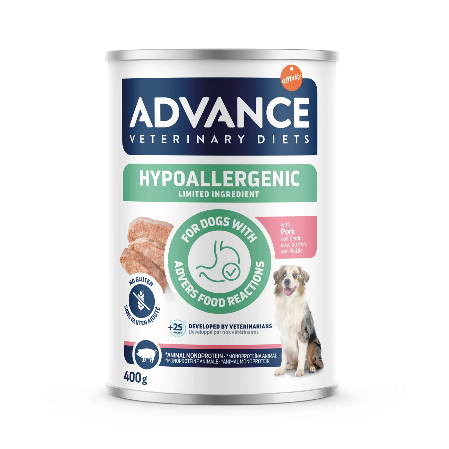Advance dog hypoallergenic maiale 400 gr