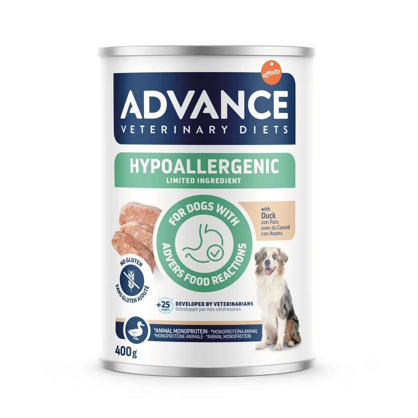 Advance dog hypoallergenic anatra 400 gr