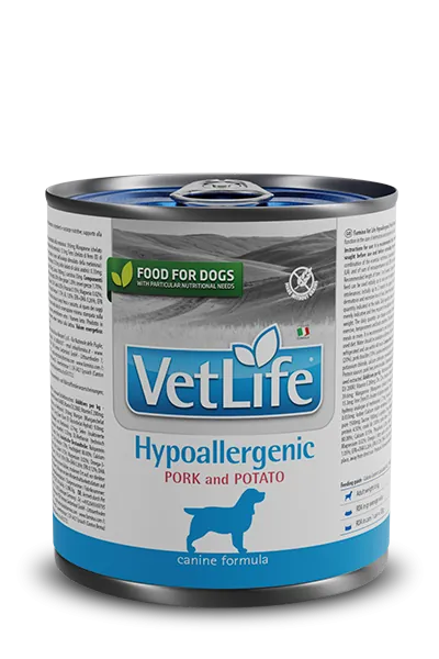 Vet life dog hypoallergenic maiale e patate 300 gr