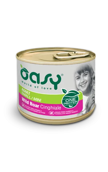 Oasy dog one adult small cinghiale lattina 200 gr