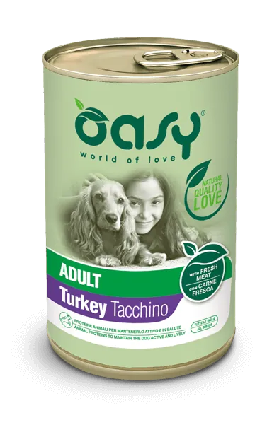 Oasy dog lifestage tacchino lattina 400 gr