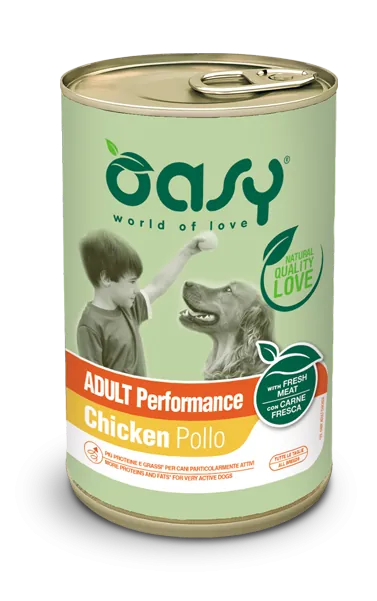 Oasy dog lifestage performance lattina 400 gr