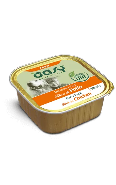 Oasy dog delizioso pate' pollo vaschetta 150 gr
