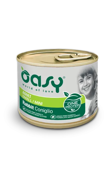 Oasy dog one adult small coniglio lattina 200 gr
