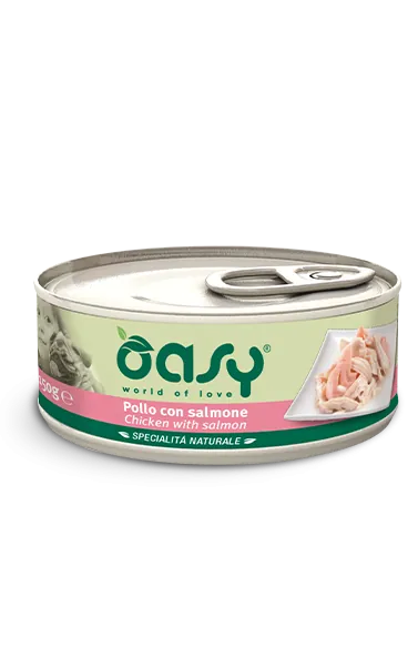 Oasy dog pollo e salmone lattina 150 gr