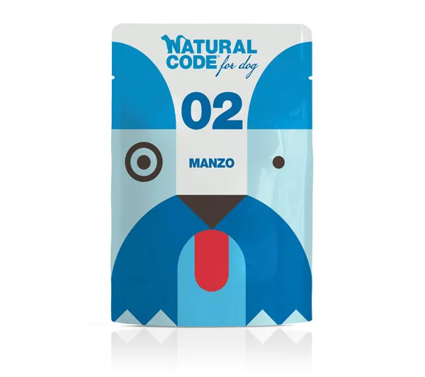 Natural code cane manzo bustina 100 gr