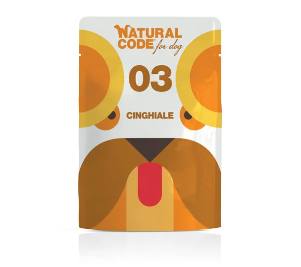 Natural code cane cinghiale bustina 100 gr