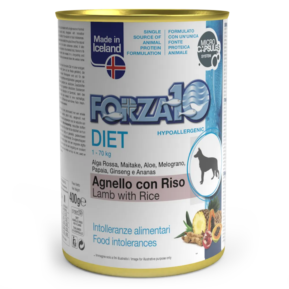 Forza 10 cane diet patè agnello e riso lattina 400 gr
