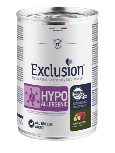 Exclusion dog hypo cavallo e patate lattina 400 gr