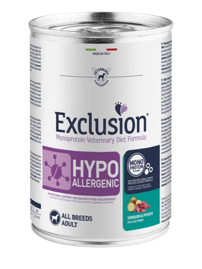 Exclusion dog hypo cervo e patate lattina 400 gr