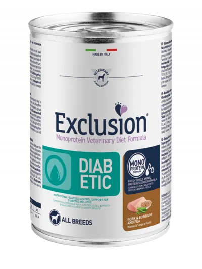 Exclusion dog diabetic lattina 400 gr