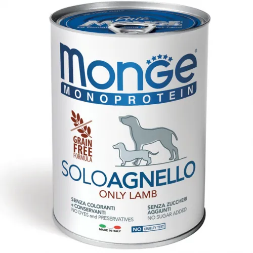 Monge dog solo agnello lattina 400 gr