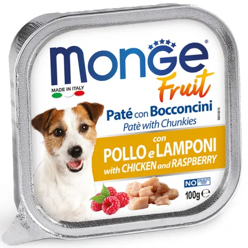 Monge fresh dog pollo e lampone vaschetta 100 gr