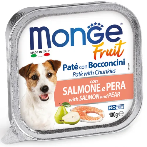 Monge fresh dog salmone e pera vaschetta 100 gr