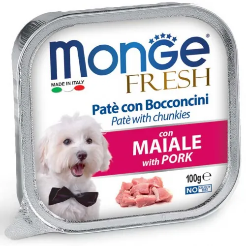 Monge fresh dog maiale vaschetta 100 gr