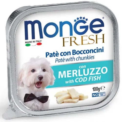 Monge fresh dog merluzzo vaschetta 100 gr