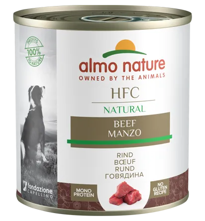 Hfc dog natural manzo lattina 290 gr