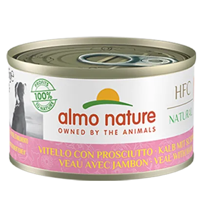 Hfc dog natural vitello e prosciutto lattina 95 gr