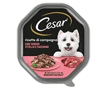 Cesar ricette di campagna vitello e tacchino 150 gr
