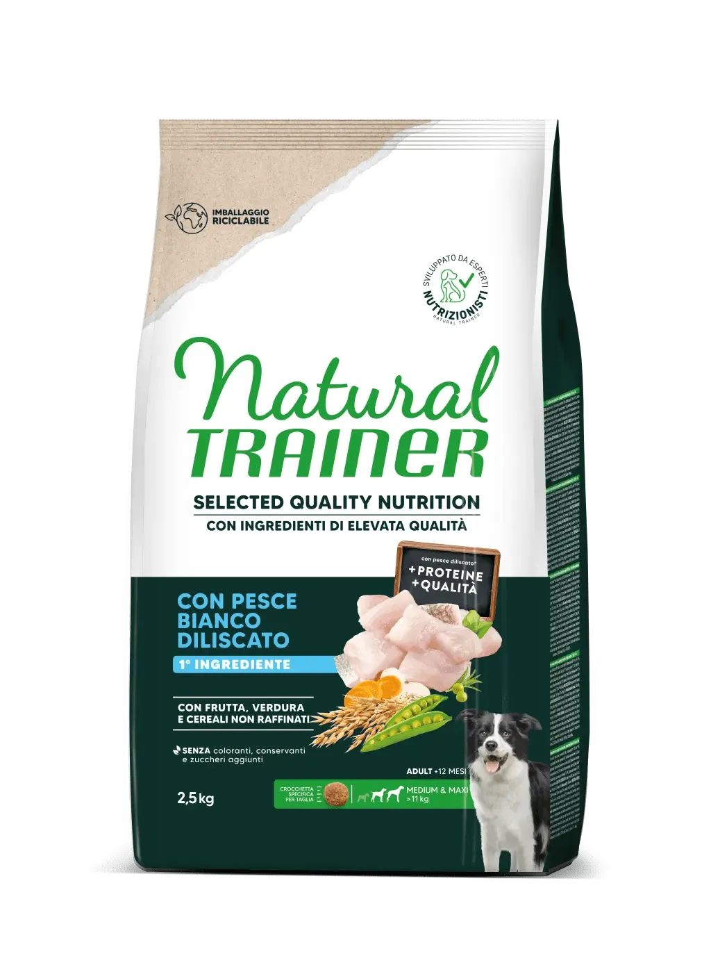 Trainer natural selected dog adult medio-maxi pesce 10 kg