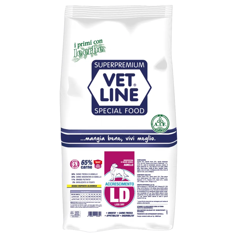 Vet Line Ld Accrescimento Agnello 3 Kg - Scade il 14/09/2026