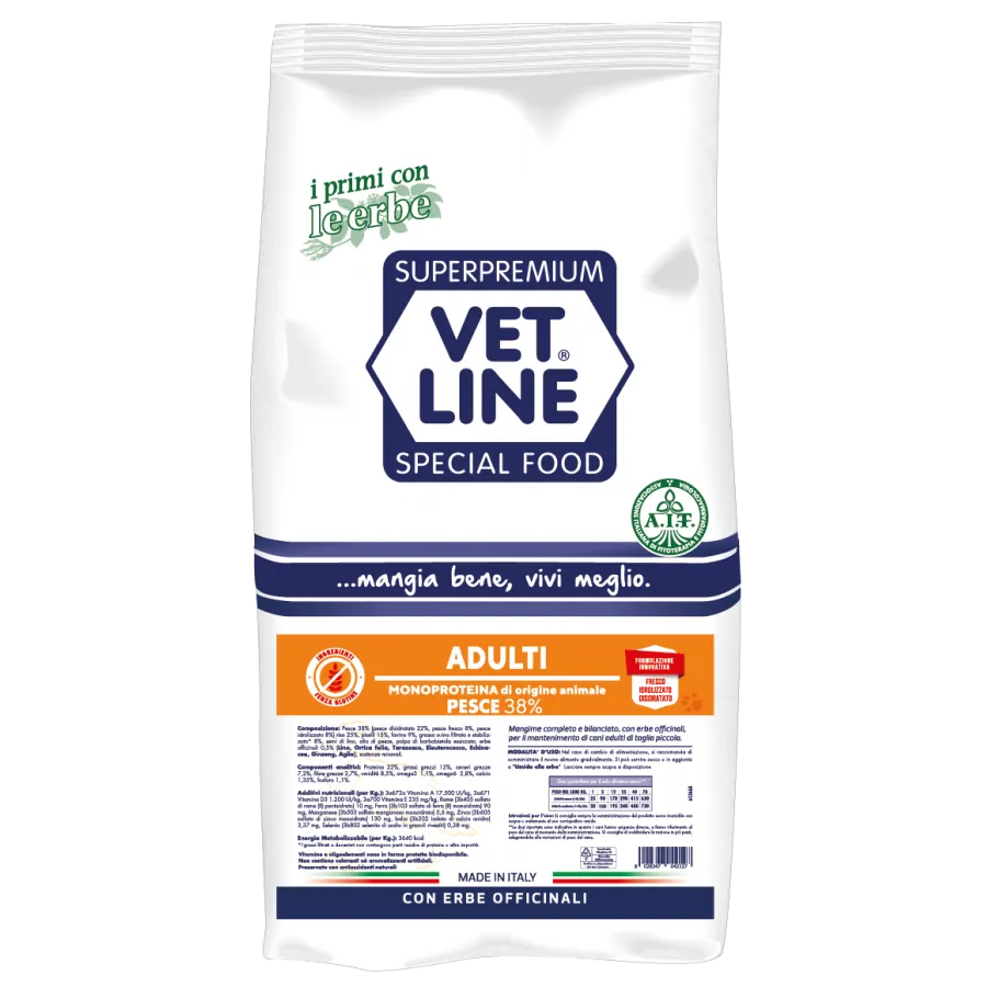 Vet line adult pesce 12,5 kg