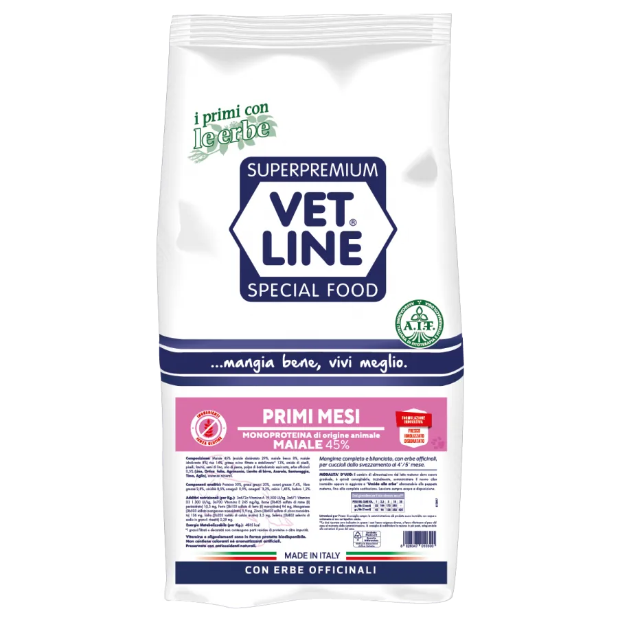 Vet line primi mesi maiale 3 kg