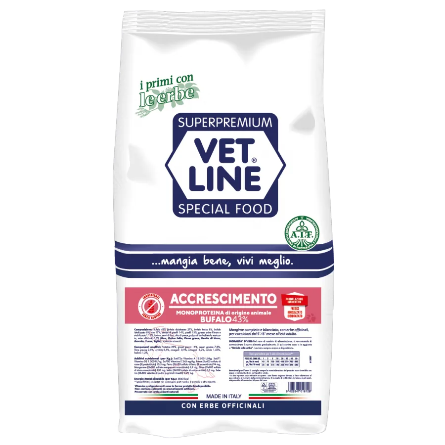 Vet line accrescimento bufalo 12,5 kg